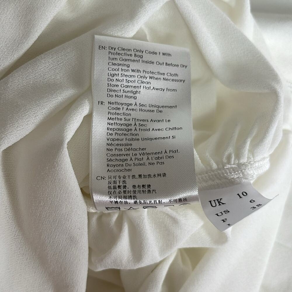 ALEX PERRY Strapless Corset Ruched Cutout White Mini Dress in Crepe Jersey Sz 6 - Picture 11 of 11